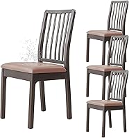 Vista 29 de Dimatic Juego de 2 fundas de asiento para silla, de piel sintética, impermeables, fundas elásticas para sillas de comedor, fundas protectoras