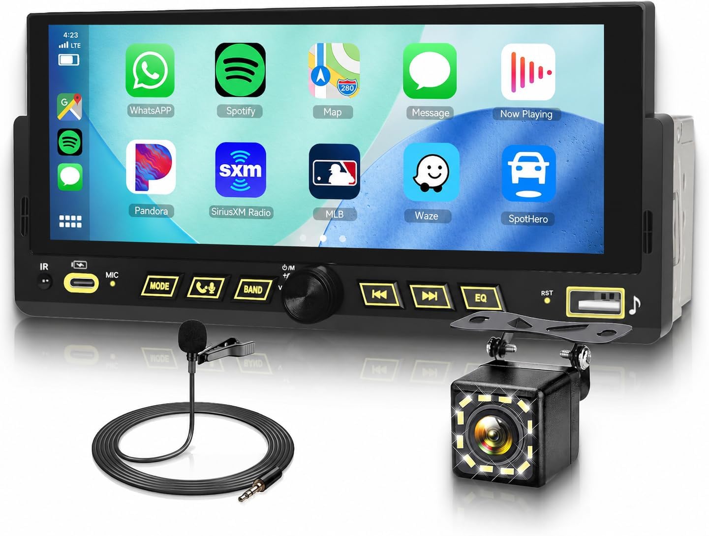 Radio para auto con pantalla táctil de 6.86 pulgadas