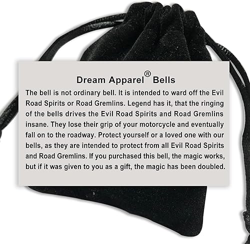 Miniatura 3 de Dream Apparel Paquete de 2 campanas de motocicleta para motociclistas, hombres y mujeres, campanas de ángel con colgadores de campana, accesorios de