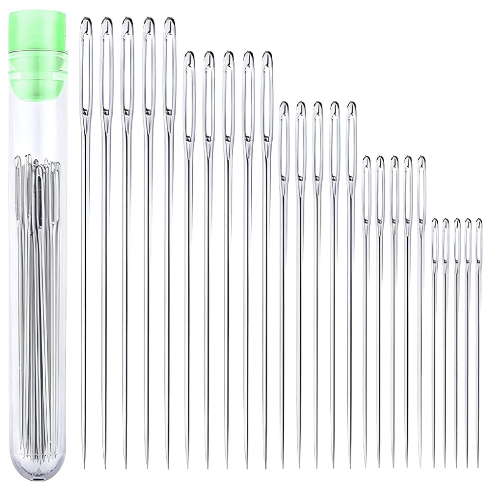 Amazon | OKAWASI 手縫い針 丸針 縫い針 25本入り 全5種 ぬい針