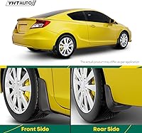 Vista 2 de YHTAUTO Juego de 4 protectores contra salpicaduras para Toyota Corolla 1988-1992 Sedan Coupe, no compatible con los modelos GTS Coupe, delantera