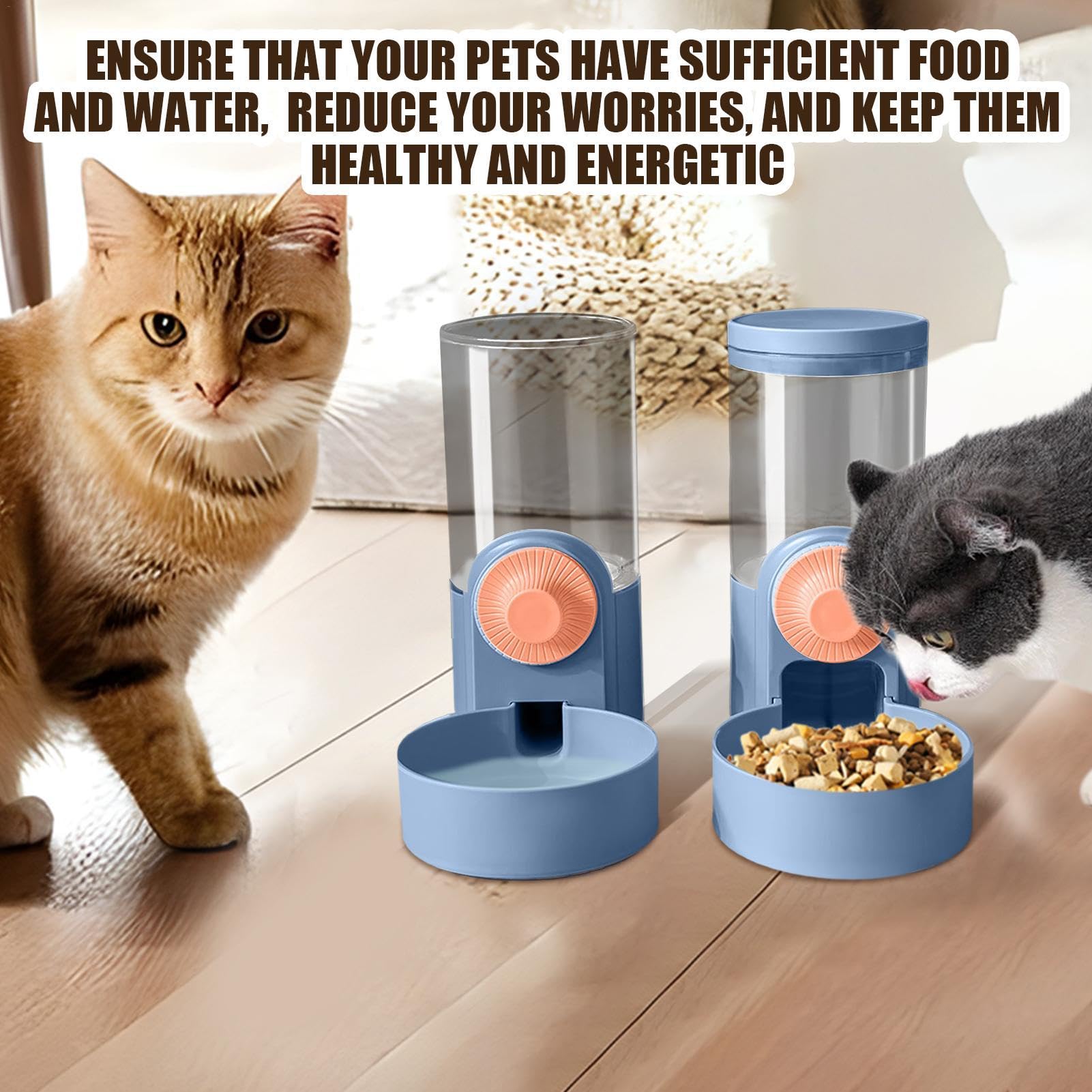 Alimentador de comida para conejos, dispensador automático para mascotas, cuencos de alimentación para mascotas, dispensador de agua de gran capacidad de 1000 ml, contenedores de comida para mascotas