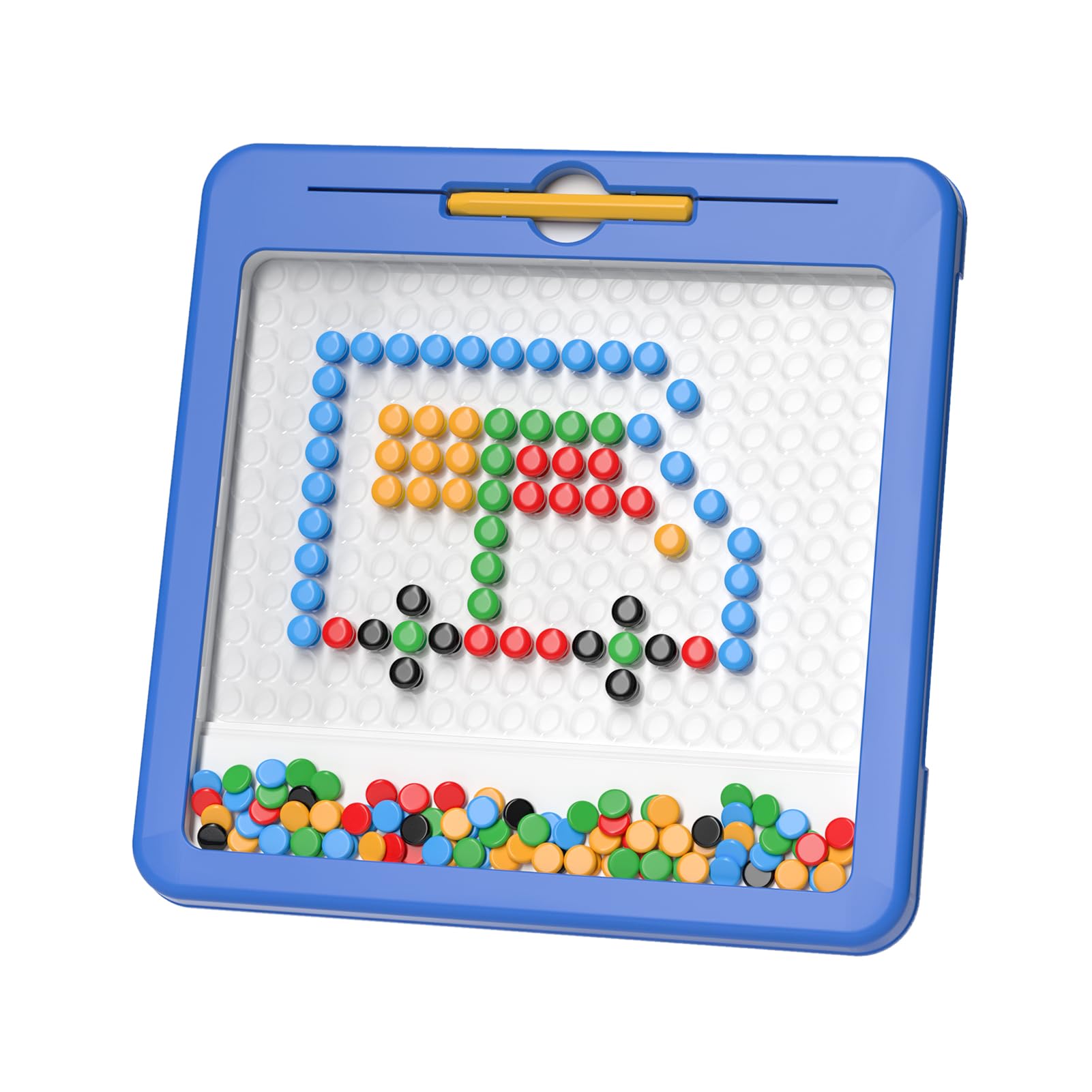 Tablero magnético grande de puntos para niños pequeños, tablero de dibujo magnético para niños, arte de puntos magnéticos con bolígrafo magnético, juguetes de viaje Montessori para educación 8