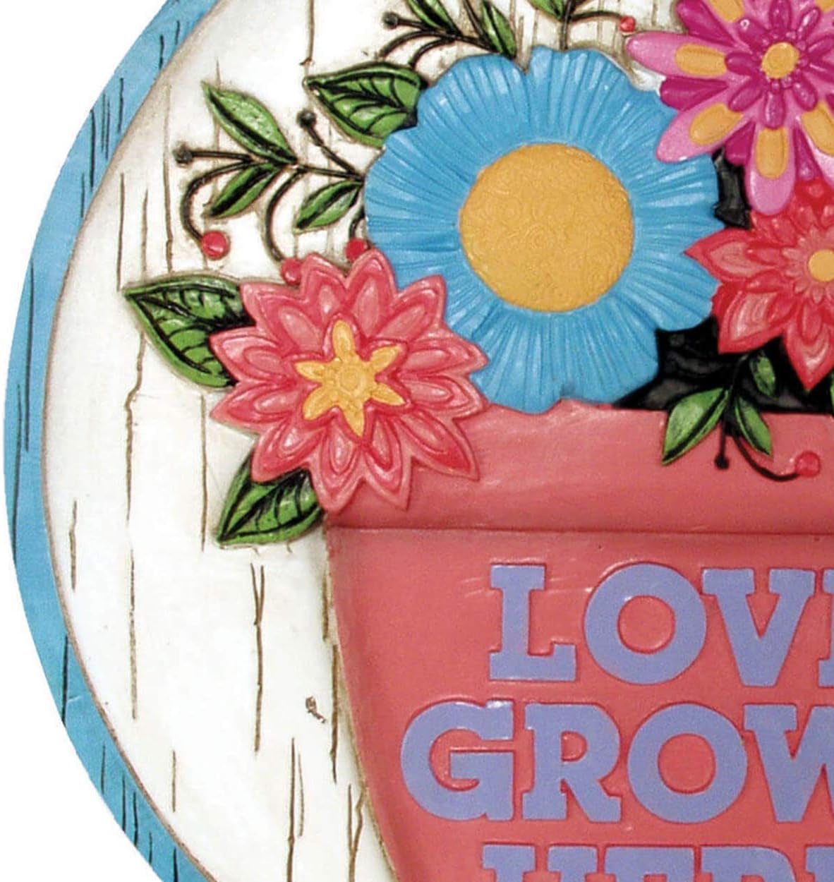 Spoontiques, Inc 13286 Love Grows Here Stepping Stone, Multi
