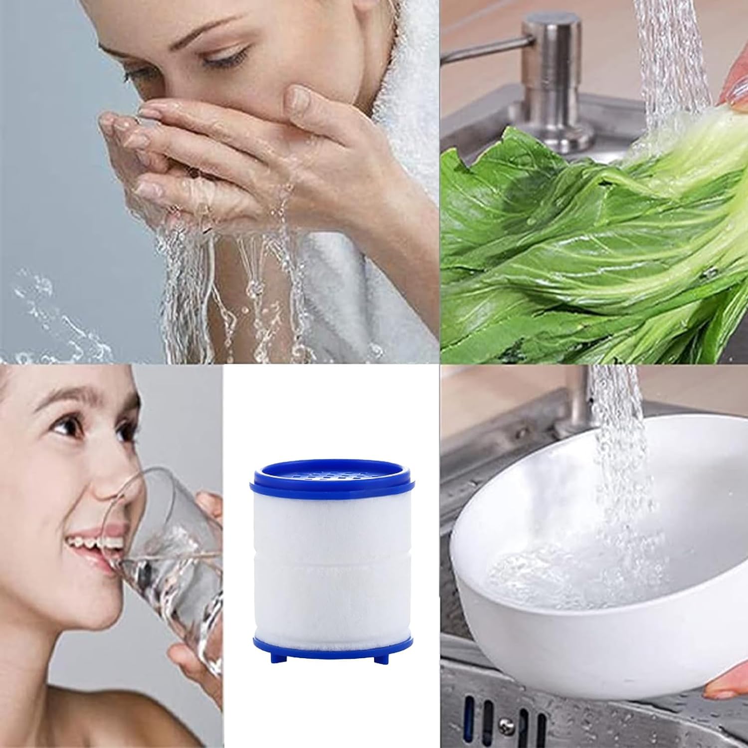 5 cartucce filtranti di ricambio per rubinetto, filtro acqua di ricambio, filtro in cotone PP, addolcitore per rubinetto della cucina
