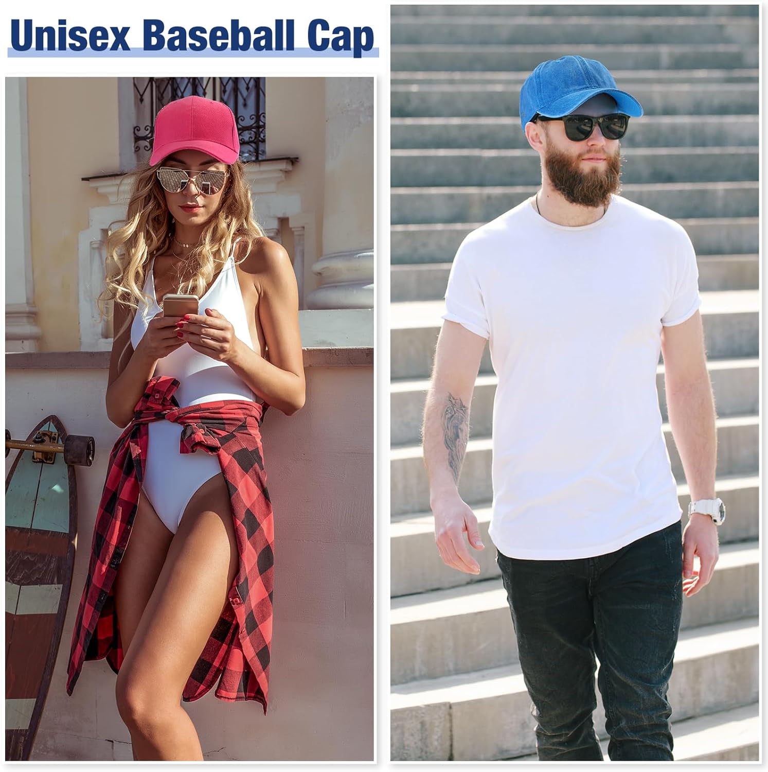 Yahenda 30 Pack Vintage Baseball Cap Washed Denim Distressed Bulk Adjustable Cotton Dad Hat Golf Hats for Women Men