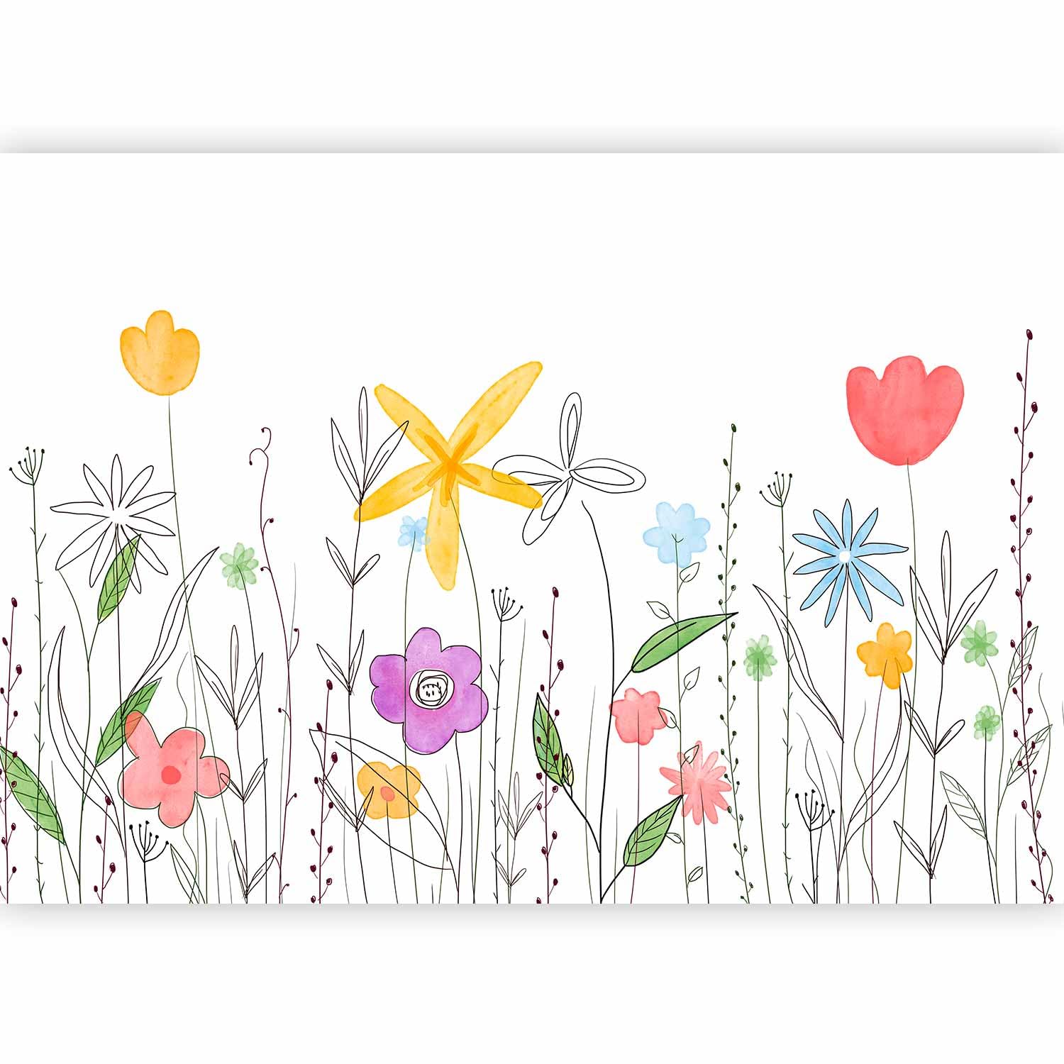 murando Photo Wallpaper Flowers 450x315 cm / 177"x124"