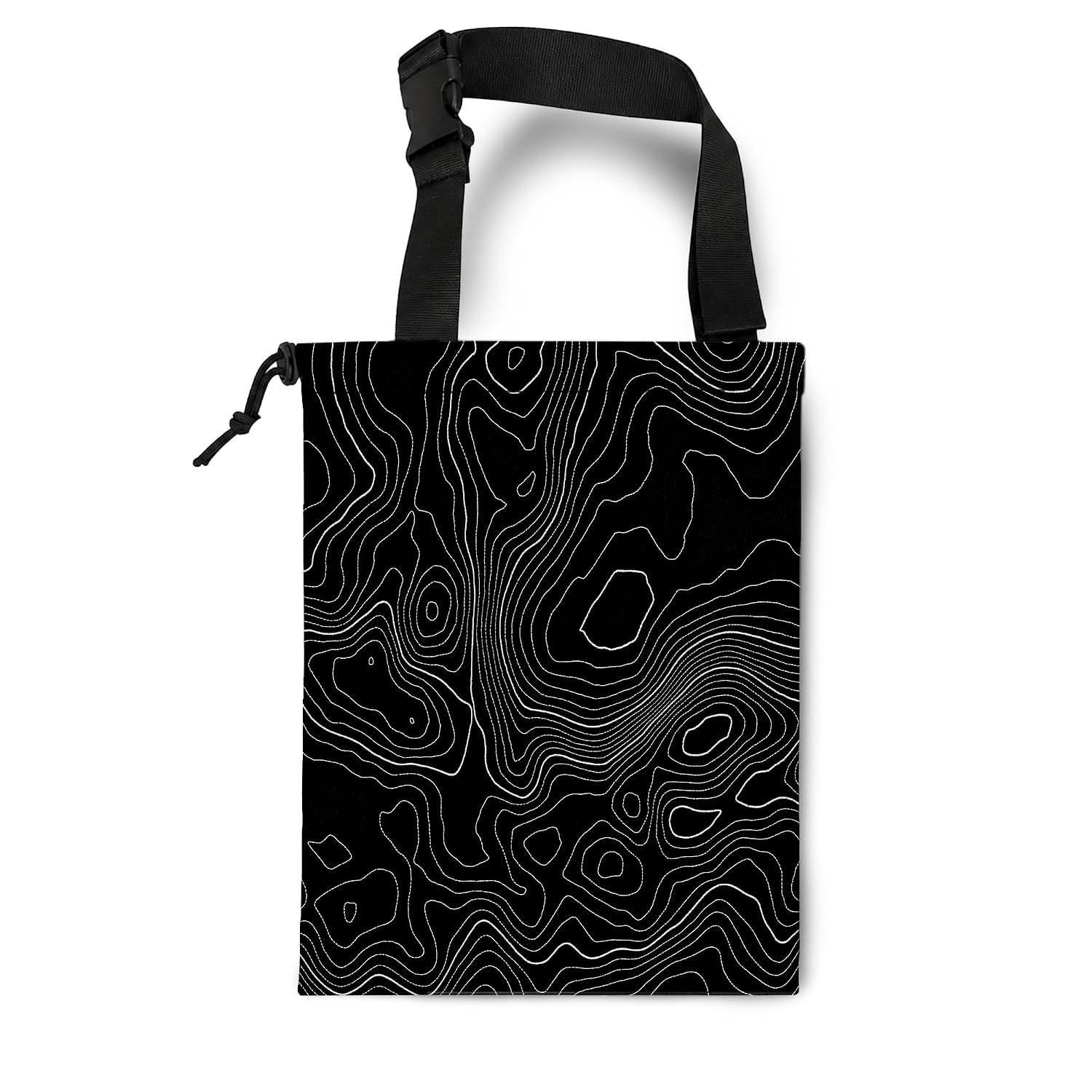 Modern Abstract Topographic Car Trash Bag Hanging for Back Seat