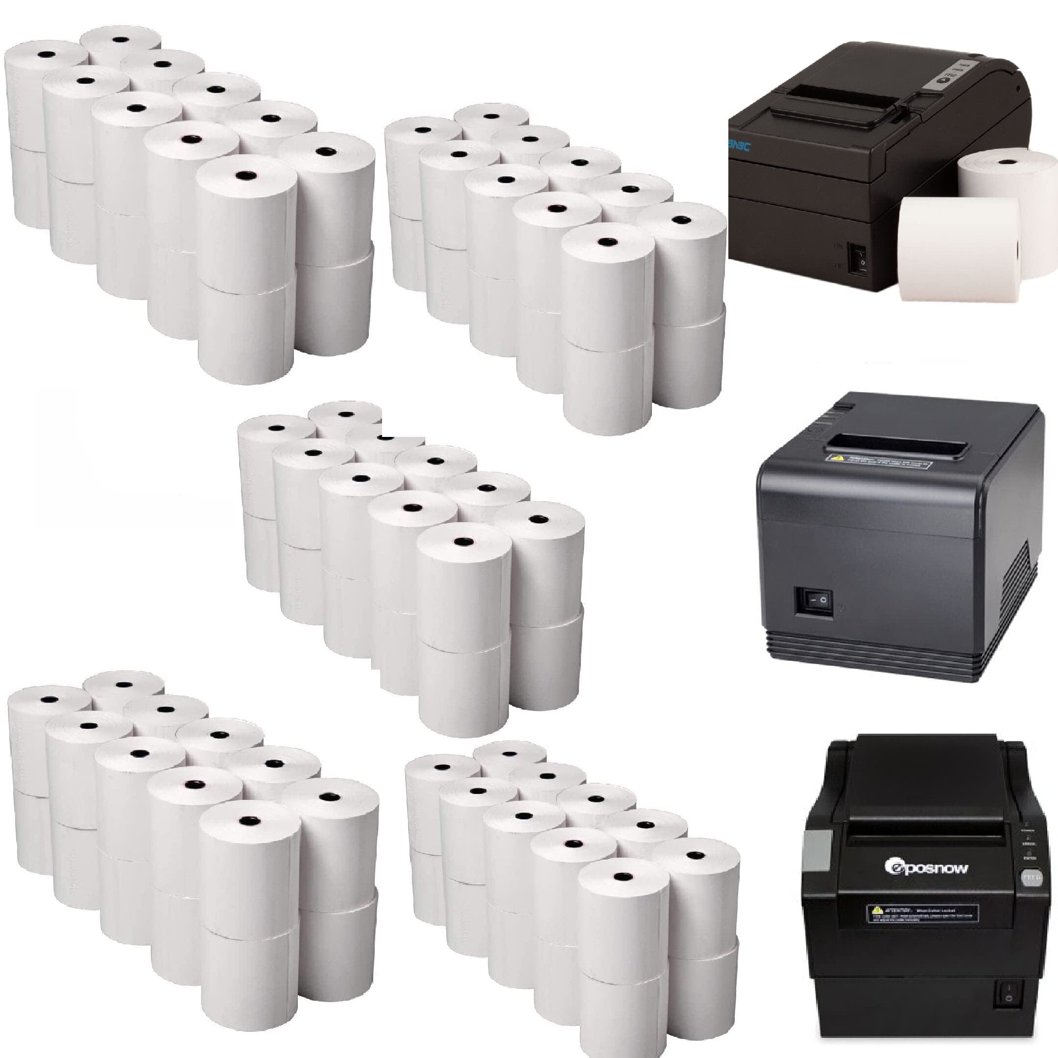100 x 80mm x 80mm Thermal Till Rolls – BPA-Free Receipt Paper for POS, EPOS, Cash Registers – Warning Strip, Eco-Friendly, Crisp Print for Retail, Hospitality & Service Use