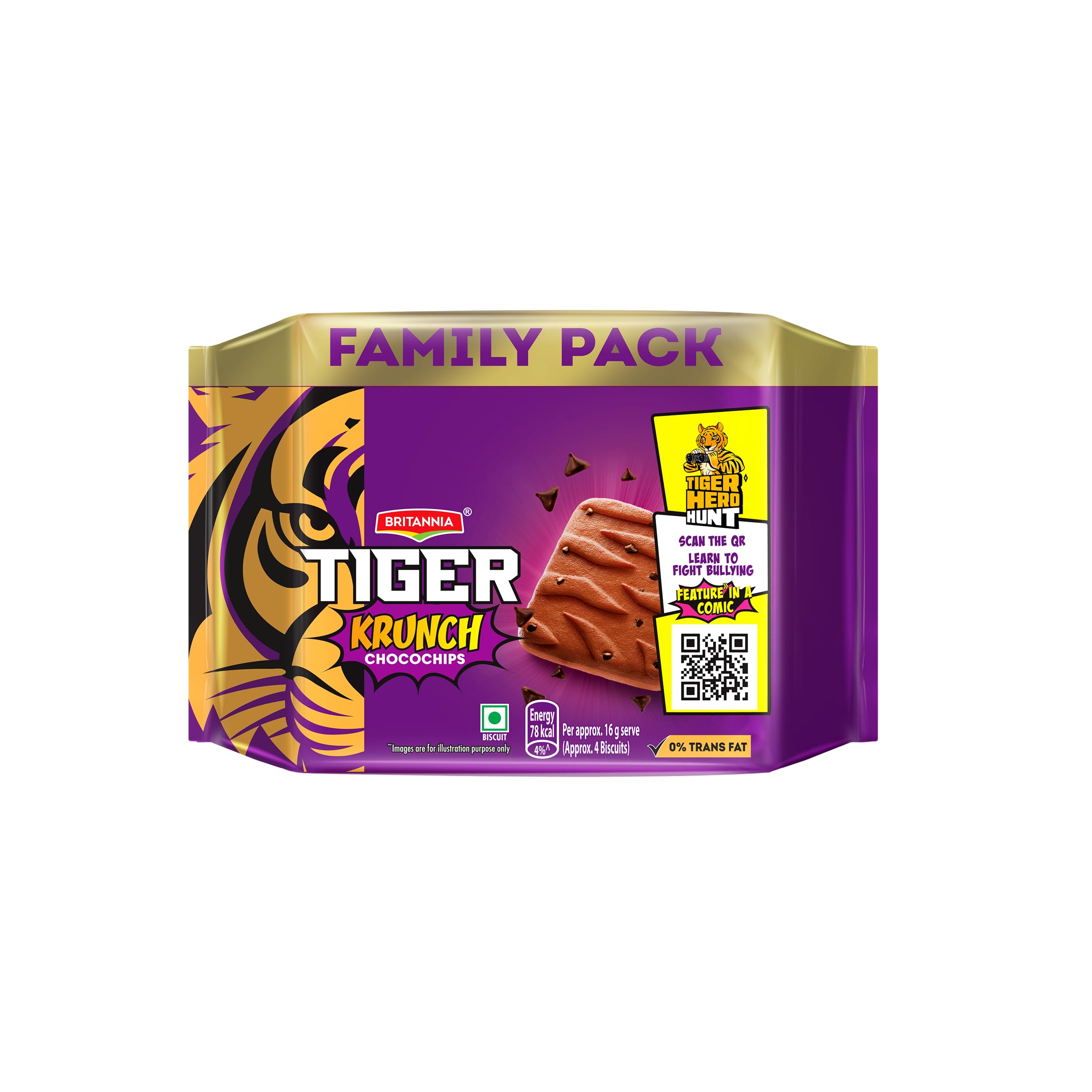 Britannia Tiger Krunch Chocochip Biscuits, 400g-image-16