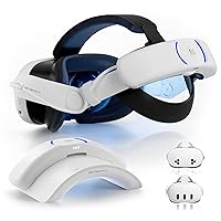 Vista 1 de T3 Plus Battery Head Strap for Meta Quest 3/Quest 3S, Rechargeable Battery Pack(2x8000mAh) with Charging Dock Accessories, Adjustable Elite Strap