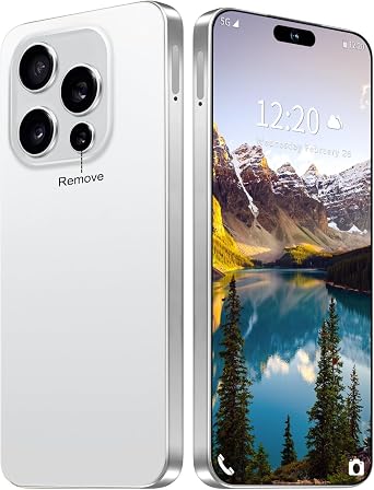 I16 Ultra 16GB+1TB 6.99" HD Screen Smartphone Unlocked Cell Phone,Battery 7000mAh Unlocked The Phone, Android 14 Fingerprint Button Unlock/Photos/Face ID/Dual SIM/5G/GPS White, 16+1TB