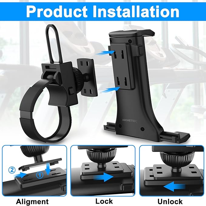 Soporte Universal AboveTEK para iPad, Mancillar de Bicicleta Estática miniatura 7