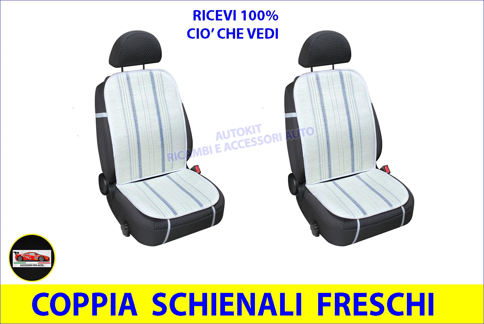 Generico Coprisedili Schienali Freschi Coppia Universali per Sedili Anteriori auto - 54182