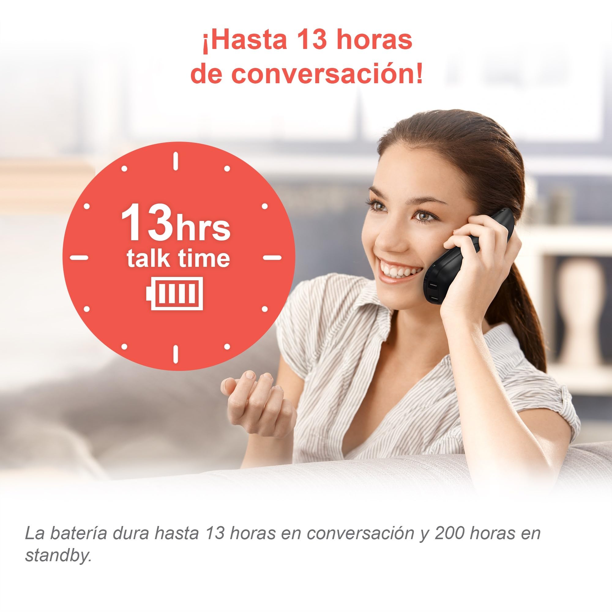 VTech CS1450 Teléfono inalámbrico DECT con contestador automático, función manos libres, bloqueo de llamadas, identificación de llamante/función de llamada en espera,pantalla retroiluminada y modo ECO