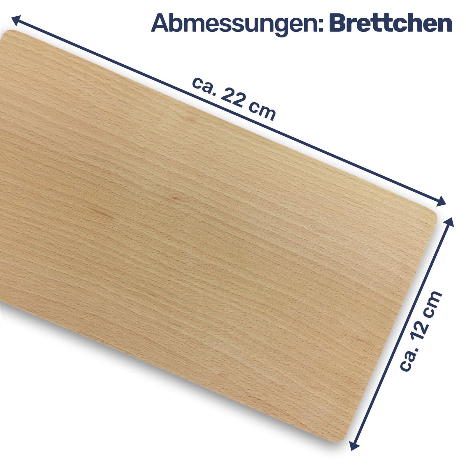 Gravidus Frühstücksbrettchen Holzbrett Buche 22x12x1 cm (20 Stück)