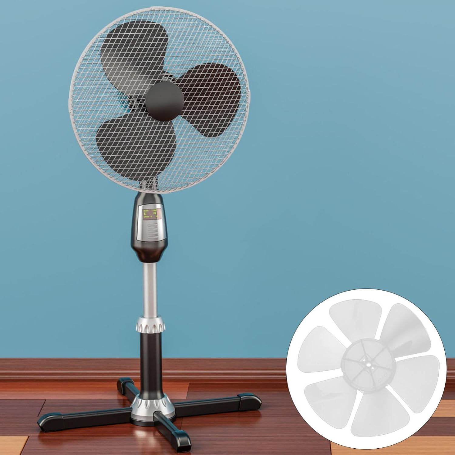 Kichvoe Replacement Fan for Pedestal and Table Fans Blades Transparent Leaves for Easy Repair and Use Home Office