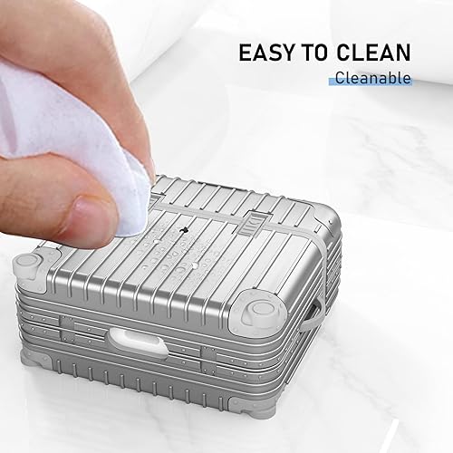 Miniatura 5 de KOREDA Funda compatible con AirPods de tercera generación, bonita y divertida funda de diseño de maleta para AirPods 3 2021, funda protectora rígida