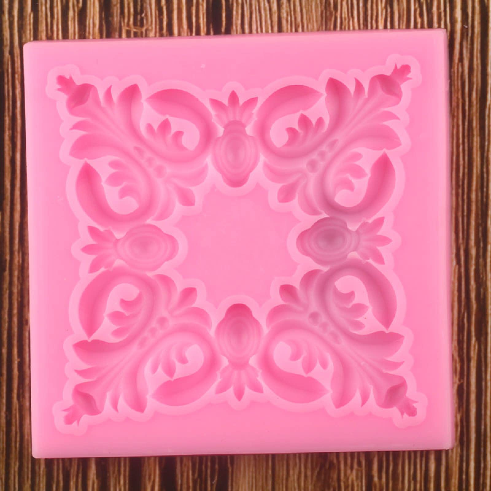Stampi da forno in silicone 3D fiore pizzo stampi da forno in silicone scorrimento stampo fondente strumenti per decorare torte caramelle cioccolato stampi 4 pezzi