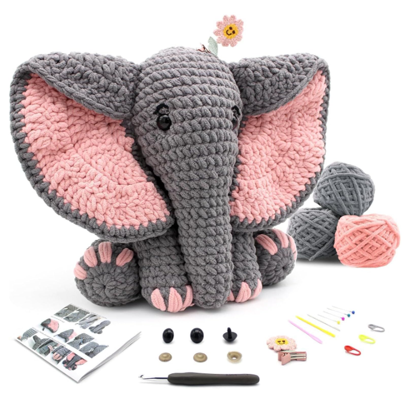 LIDONGYANG Crochet Starter Kit w/ Step-by-Step Video Tutorials, Complete Kit for Beginners, Adults & Kids