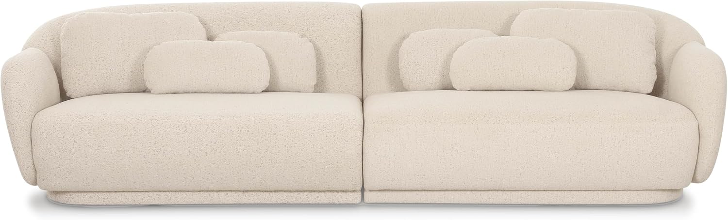 Tov Furniture Misty Cream Boucle Modular 4-Seater Sofa