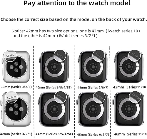 Miniatura 7 de JOHIPI Correa de reloj unisex, 1.575 pulgadas, acero inoxidable, diamantes de imitación, vidrio templado protector, adecuado para Apple Watch de