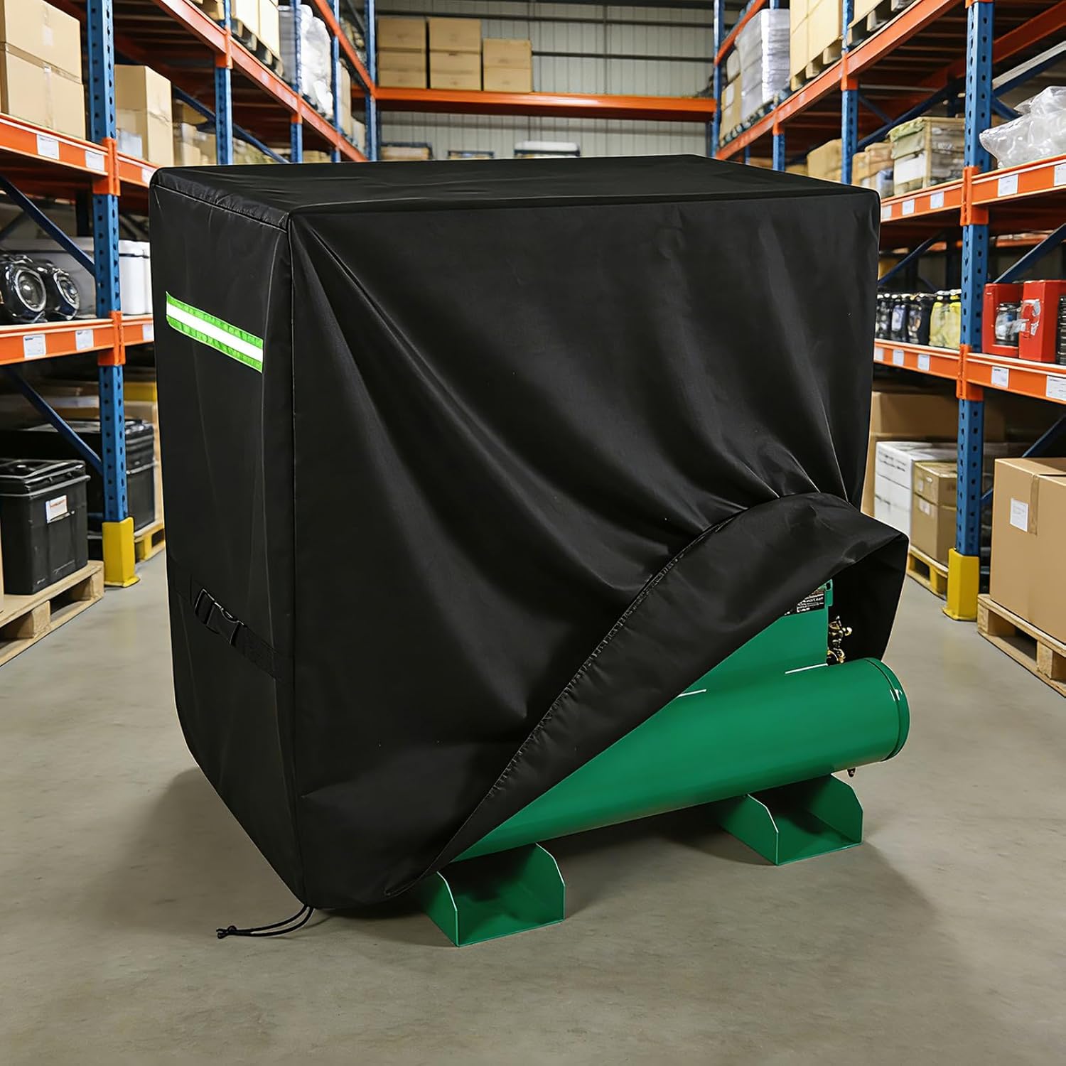 Air Compressor Cover, 600D PVC Compressors Cover Compatible with AG-S1002 and Other Stationary Air Compressors of the Same Size,Gas Air Compressor Covers with 2 Handle & Buckle