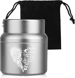 Small Urns for Human Ashes Keepsake, 2.2 Inches High Decorative Mini Cremation Urn for Men & Women, Pets - Silver