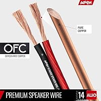Vista 5 de Cable de cable de altavoz de calibre 14 AWG (OFC), 30 pies, coche o cine en casa por Install Link