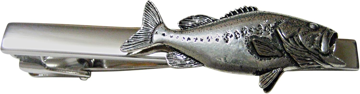 Kiola Designs Bass Fish Square Tie Clip