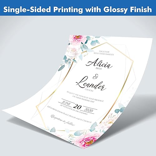 Miniatura 7 de 120 hojas de papel fotográfico brillante de 4 x 6 pulgadas, papel fotográfico brillante profesional de 48 libras para impresoras de inyección de