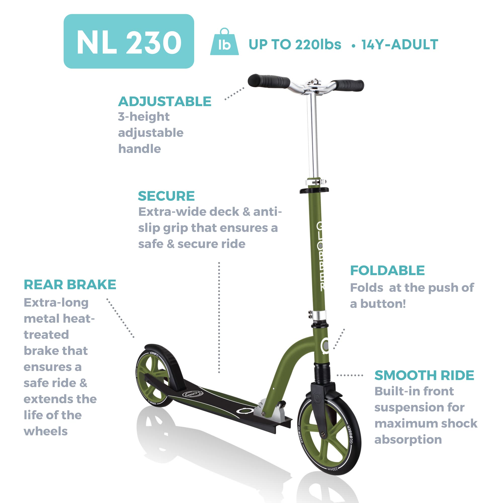Globber - Trottinette 2 Roues NL 230-205 Duo -