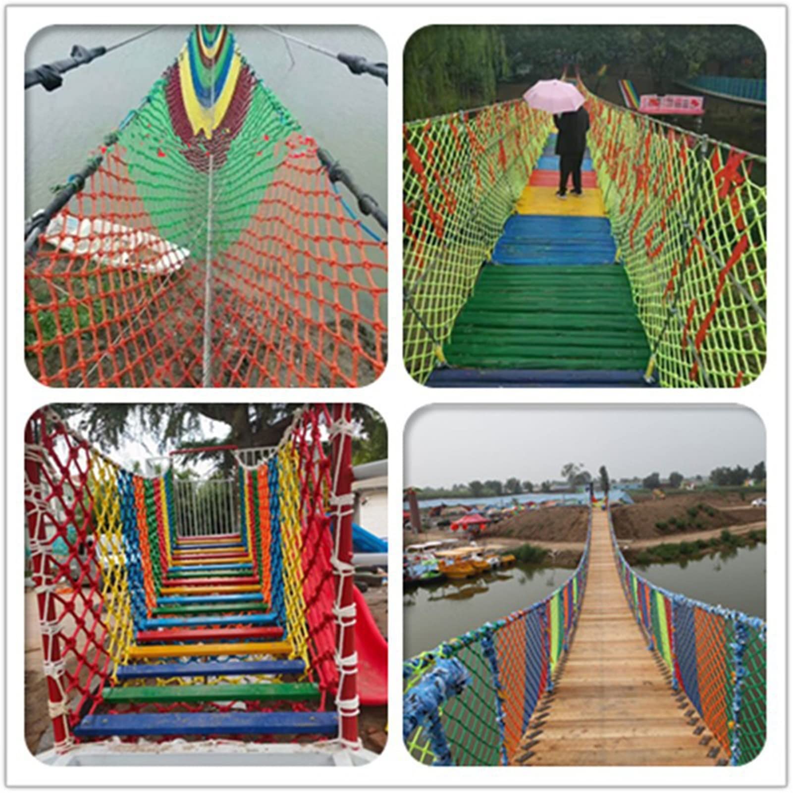 Red de seguridad infantil para escaleras y parque infantil, malla de cuerda colorida para escalera al aire libre, columpio, red personalizable para balcón, anticaídas