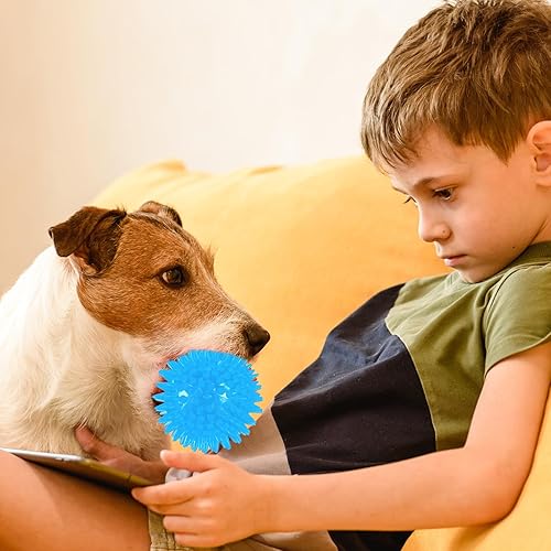 Miniatura 6 de Paquete de 16 bolas chirriantes para perros de 2.5 pulgadas para perros masticadores agresivos, juguetes para dentición, bolas de goma TPR para