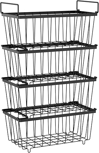 Vista 20 de iSPECLE Cesta de pecho para congelador, paquete de 3 cubos pequeños apilables para la mayoría de alimentos congelados de 7 pies cúbicos para Paquete