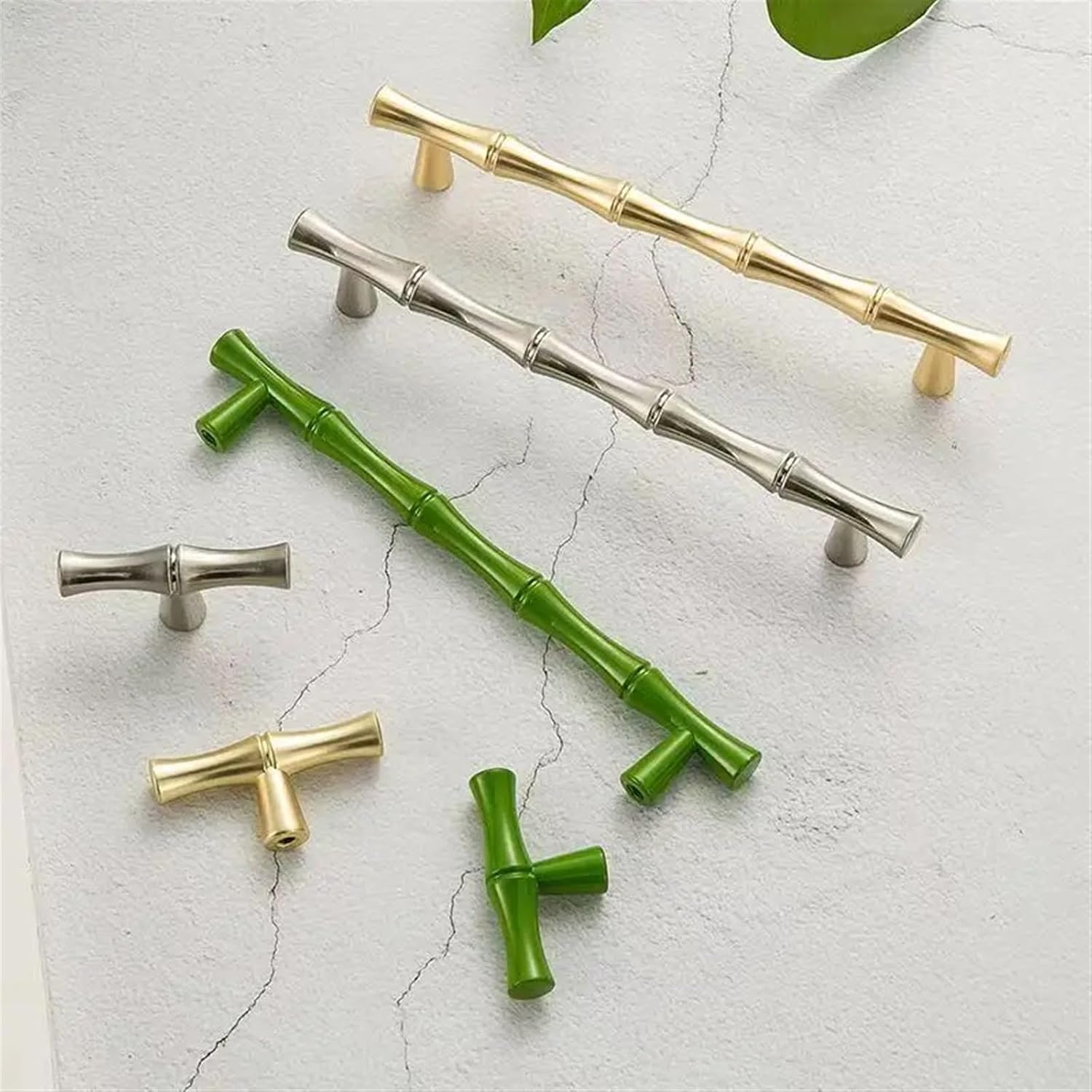 Creative Bamboo Joint Knobs for Furniture Nordic Closet Wardrobe Door PUlls Cabinet Knobs and Handles Kitchen Cabinet Handles 1Pcs (Color : Silver 128mm)