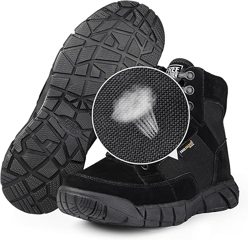 Miniatura 4 de FREE SOLDIER Waterproof Hiking Work Boots Men's Tactical Boots 6 Inches Lightweight Military Boots Breathable Desert Boots