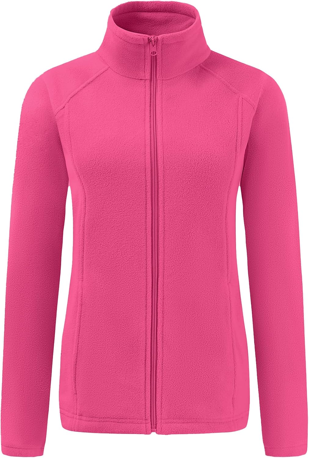 Women's Fleece Lightweight Jacket Full Zip Fall Warm Zipper Pocket Jacket for Women