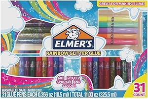 Elmer's Swirl Glam Glitter Glue - 0.36oz, 31 Count - Easy to Use, Kid-Friendly Glitter