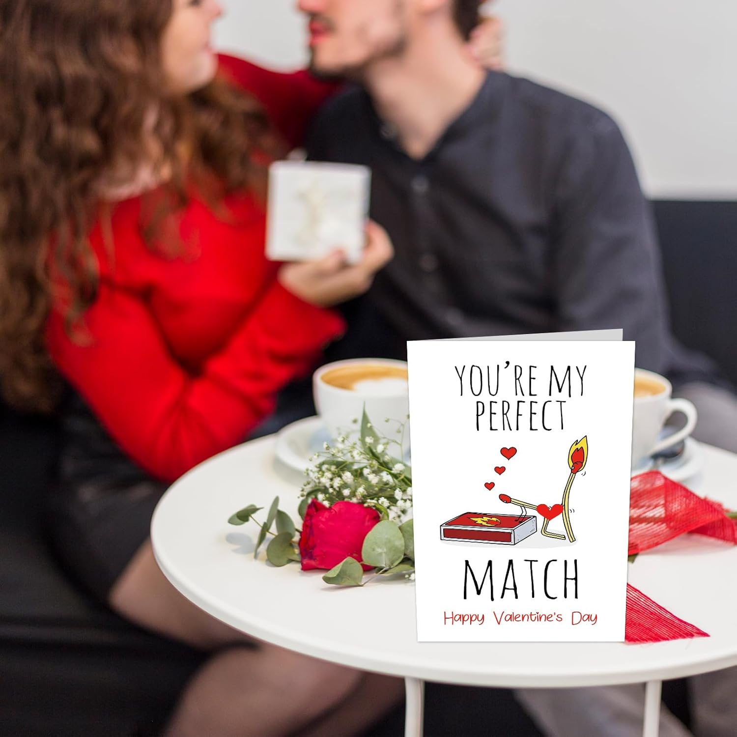 Perfect Match Valentines Day Card for Girlfriend Wife, Naughty Valentines Day Gift for Women Her, Hilarious Gay Card for Valentine (Match) - Image 6
