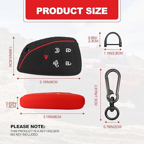 Miniatura 9 de Protector inteligente para llavero de silicona compatible con GMC Sierra 2022 2023 y Chevy 2022 2023 funda de goma de silicona para llavero (2
