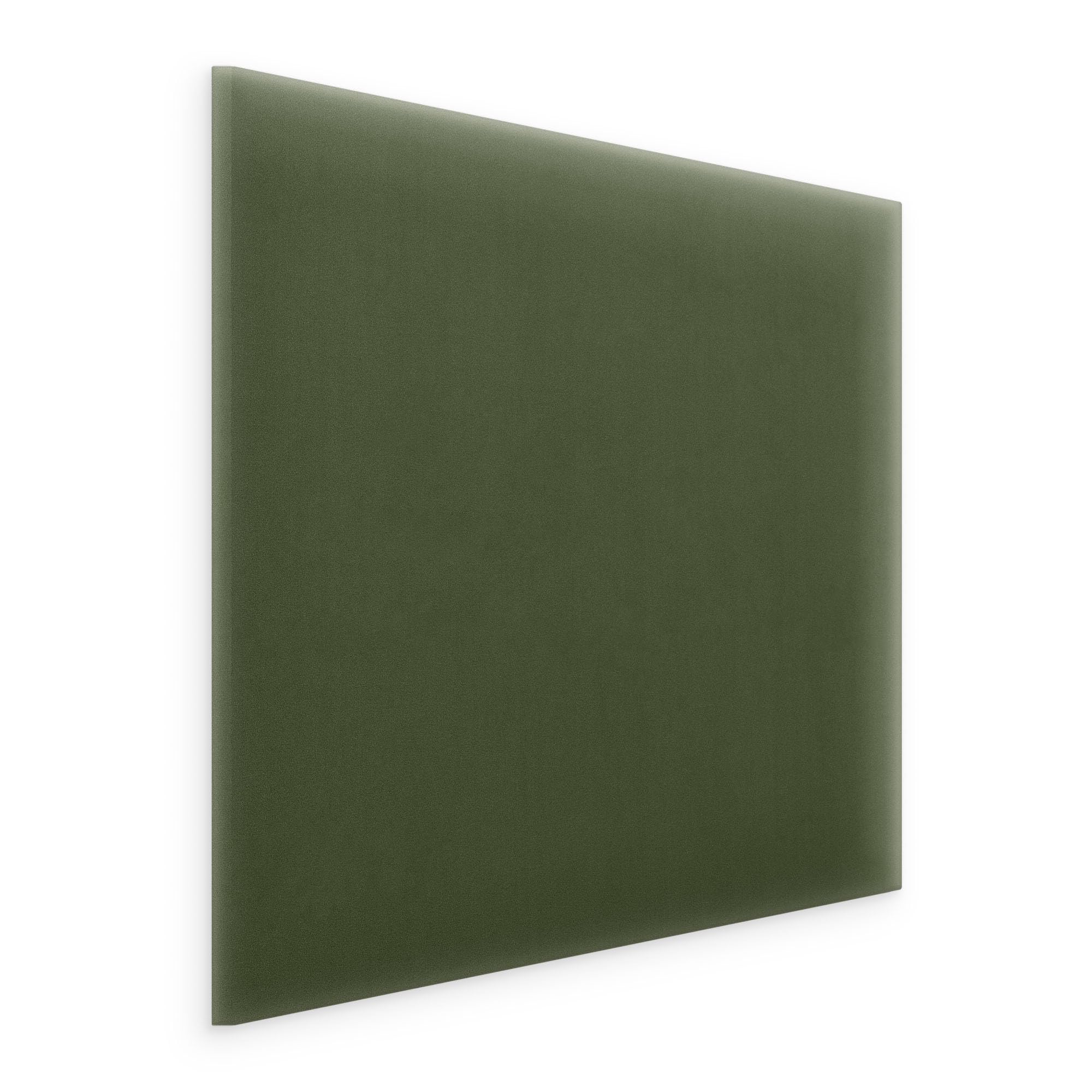 murando - Wall cushion as a headboard for a bed Square Velvet Premium 50x50 cm - Padded wall panel wall decoration for bedroom living room children's room - khaki