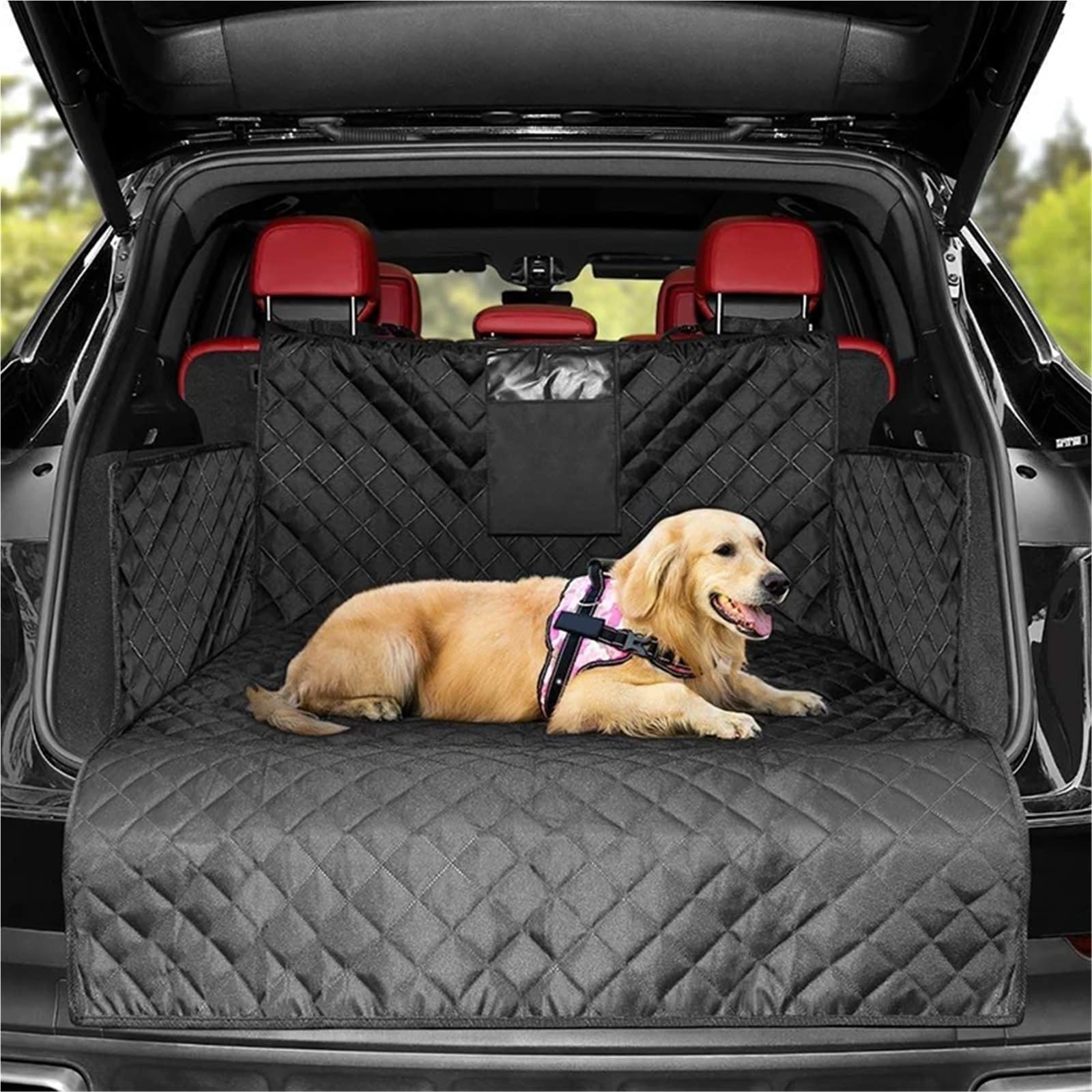Protector Maletero para Funda para Asiento de Coche para Perro, Resistente al Desgaste, para Maletero de SUV, Impermeable, portátil, Duradera, Protege el vehículo.