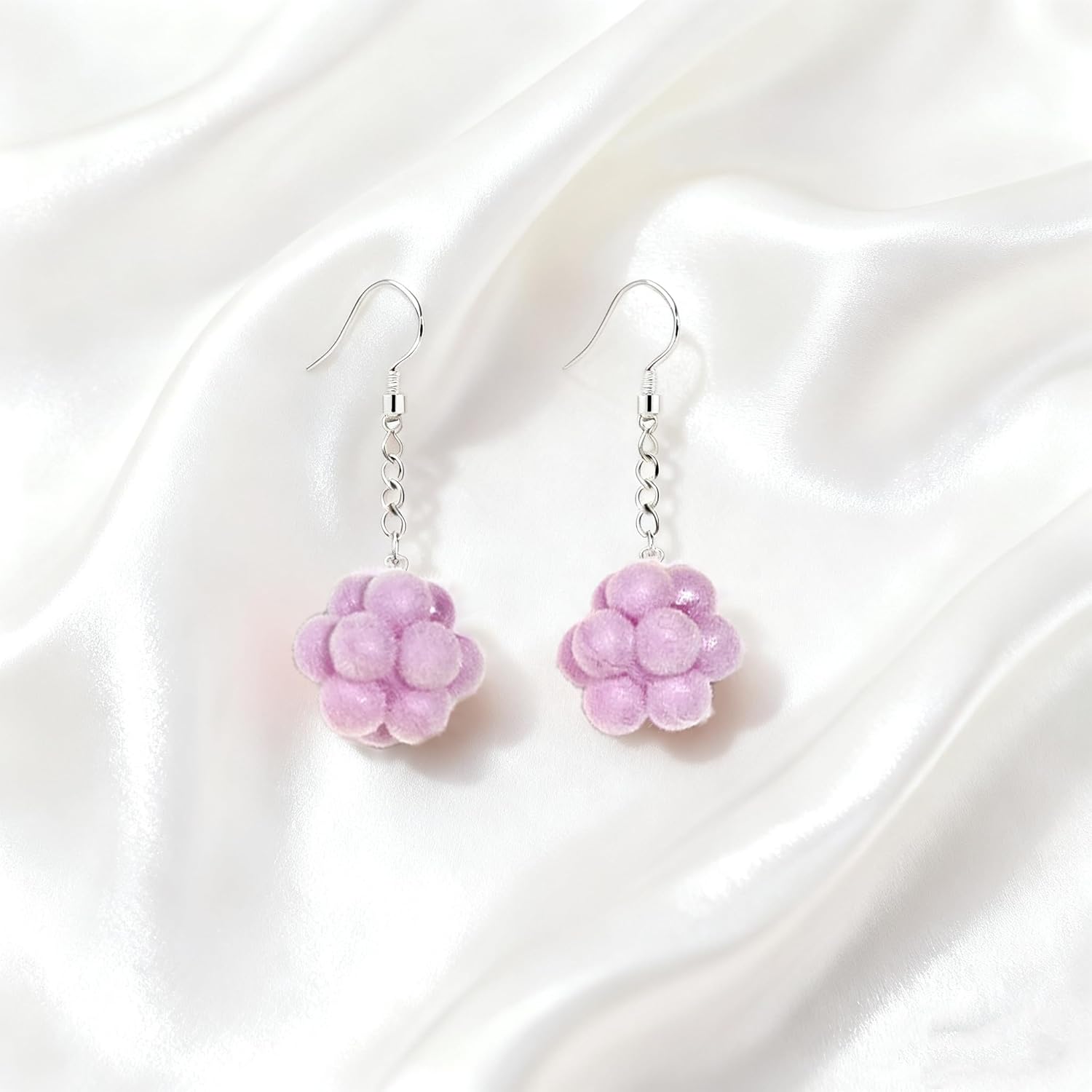 Colorful Velvet Beads for Pens Spacer Chunky Beads for Jewelry Making Beadable Pen Keychains Phone Charms Earrings Bracelet DIY Craft Christmas Ornament Garland Decor, 14mm Flower Bubblegum 50pcs - Image 7