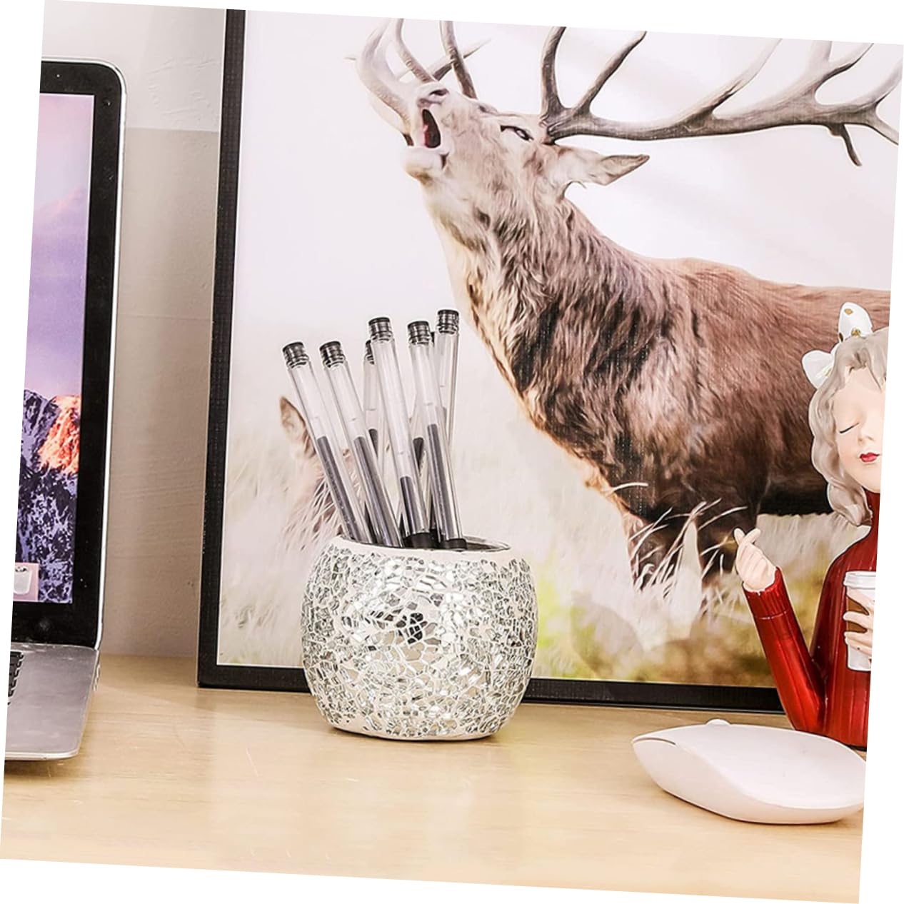 Cabilock Mosaic Candle Holder Crystal Decor Wedding Décor Crystals Decor Tent Anchors for Deck Delicate Candlestick Tea Light Candles Romantic Tealight Holder Glass Tea Candle Dining Table