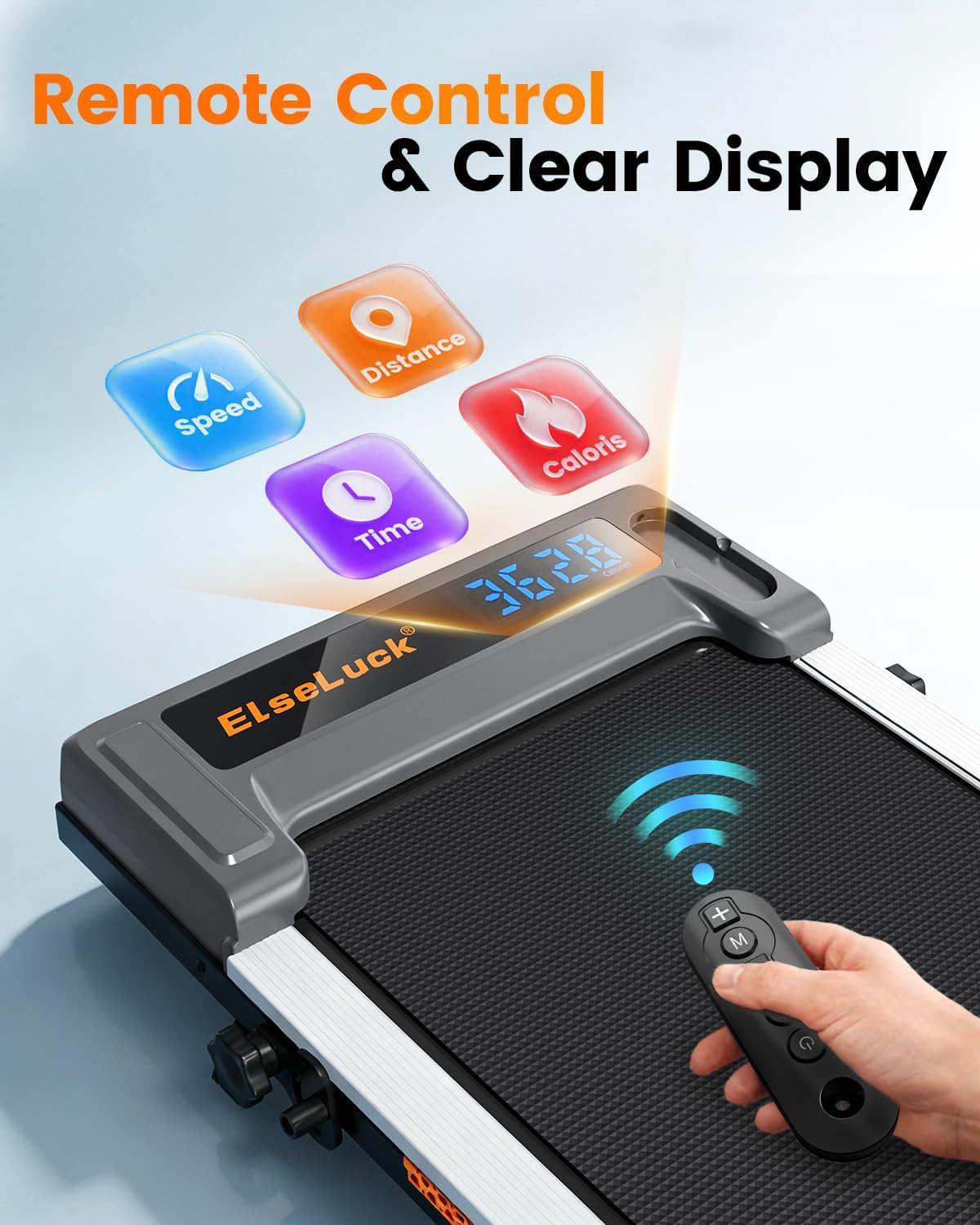 Walking Pad with Incline and Handle Bar, 2.5 HP Quiet Walking Pad Treadmill with 265 LBS Capacity, Portable Under Desk Treadmill, Foldable Treadmills for Home Office image 6