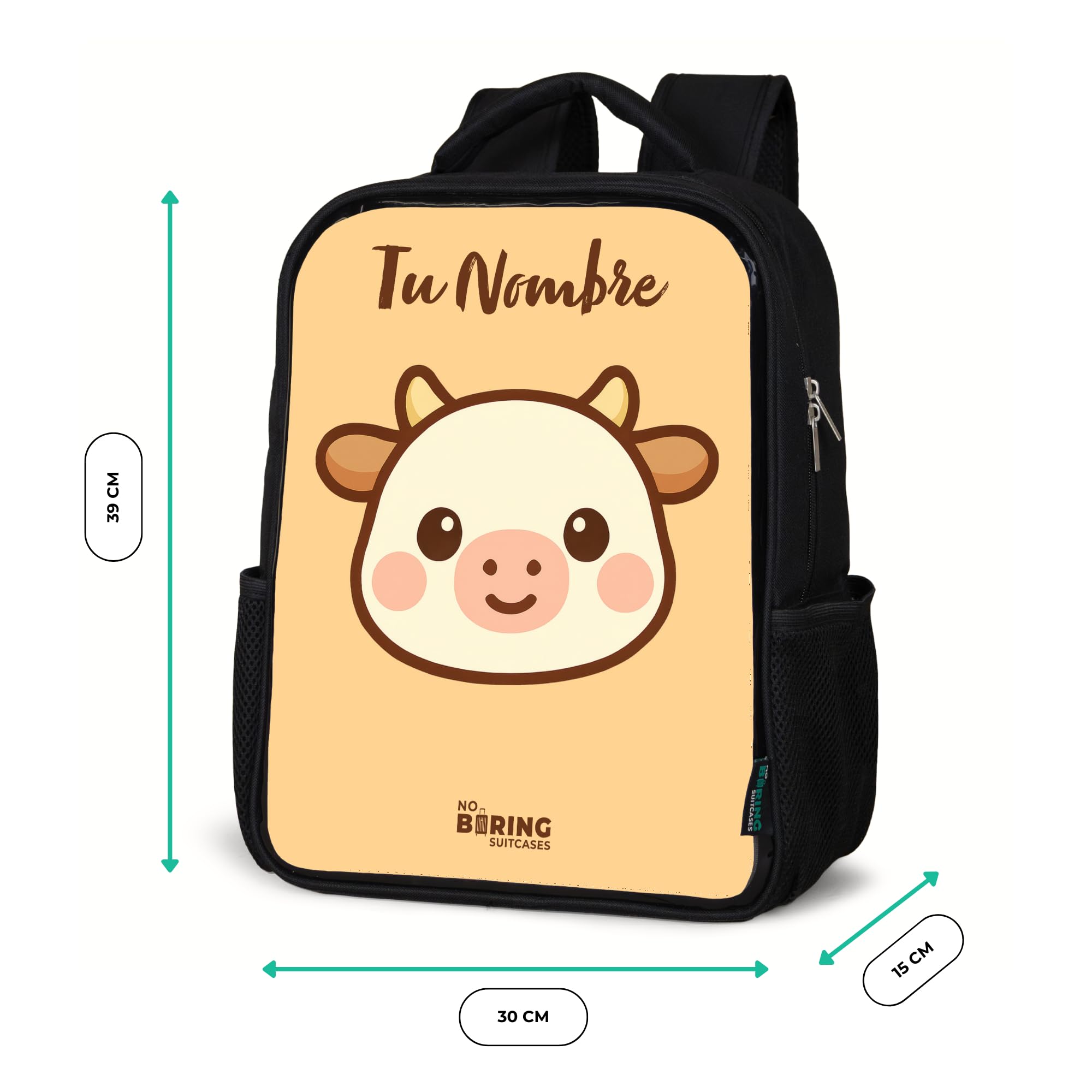 NoBoringSuitcases© Mochila Infantil Escolar Adolescente Negro