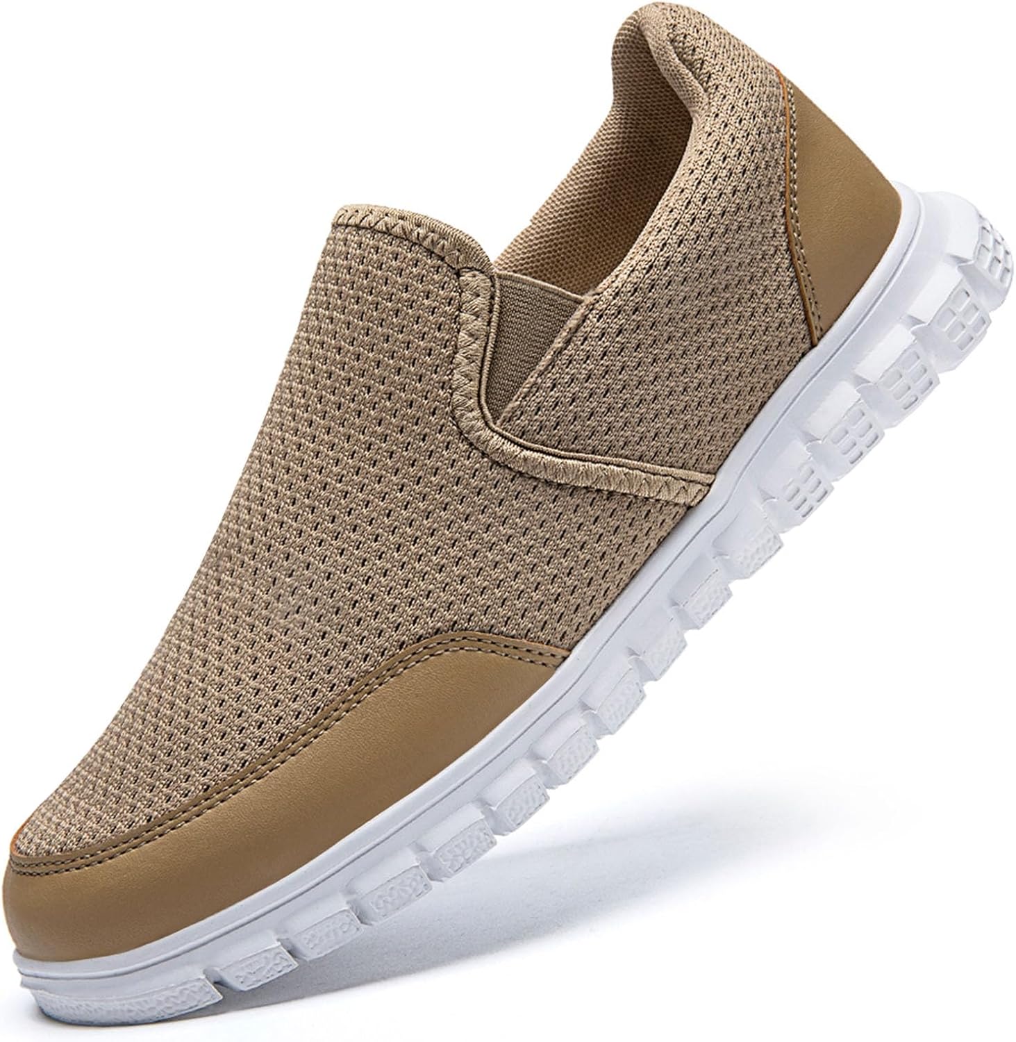 HIIGYL Mens Trainers Slip-On Shoes Casual Loafers for Men Breathable Running Sneakers Lightweight Gym Tennis Walking Shoes