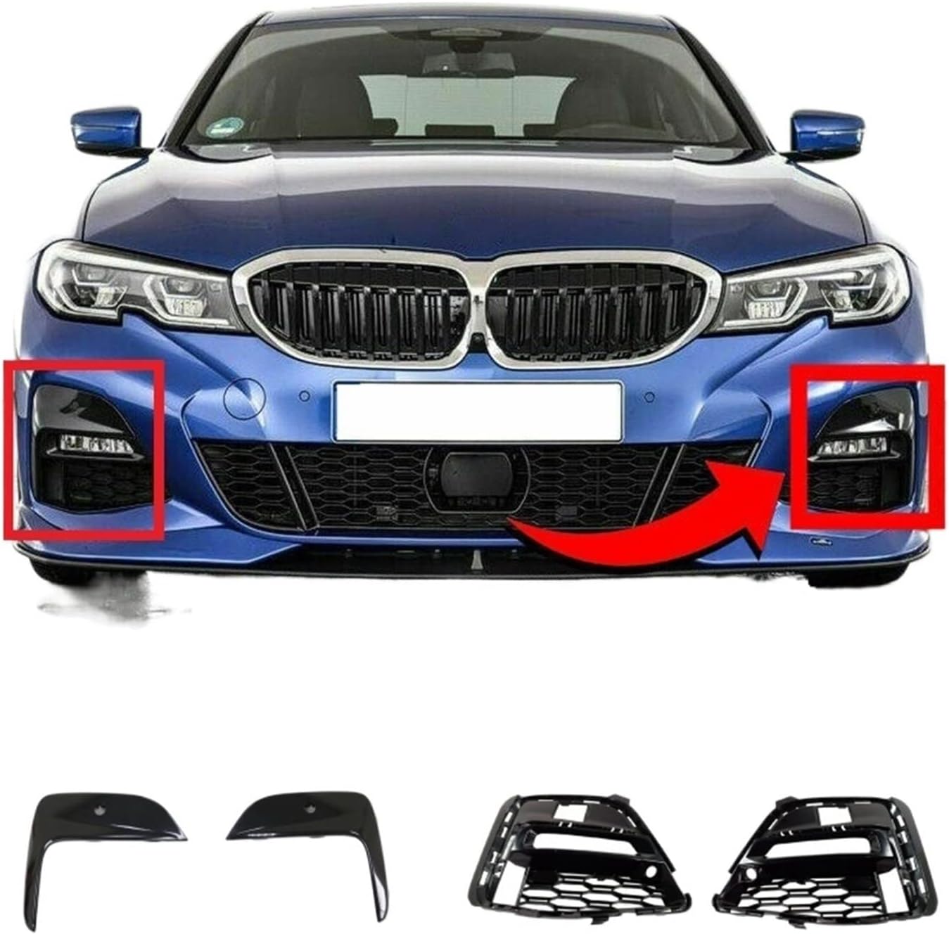 BMW3シリーズ】フロントフォグライト フロントバンパーライト 左右2個