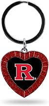 Rico Industries NCAA Team Color Rhinestone Heart Keychain - Great Accessory
